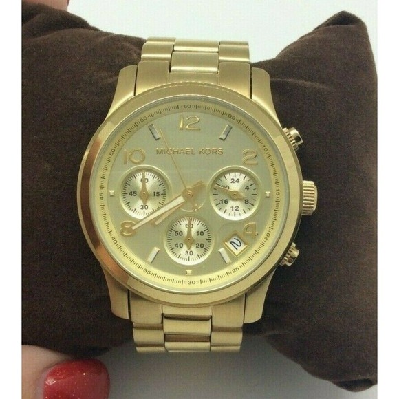 Michael Kors Midsized Chronograph Gold Tone Watch - Picture 2 of 8
